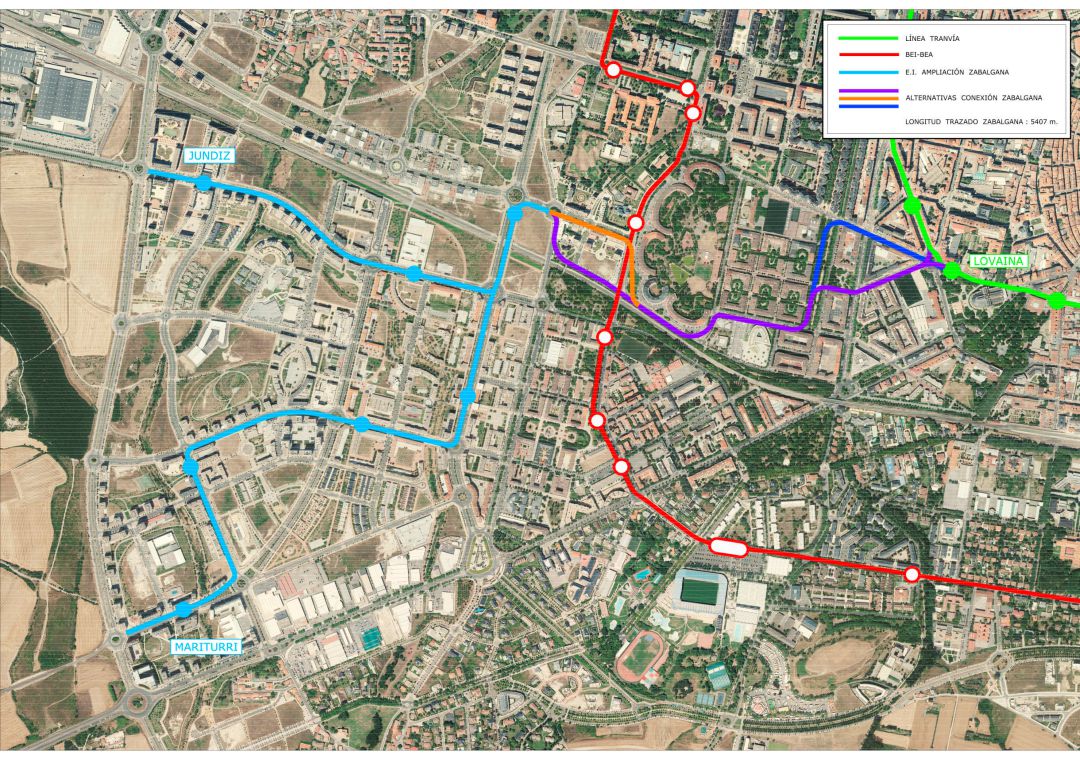 Mapa del trazado presentado por el Gobierno vasco Mapa del trazado presentado por el Gobierno vasco