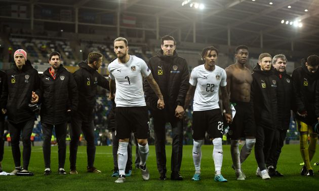 La Selección Austriaca festeja al término de un partido La Selección Austriaca festeja al término de un partido