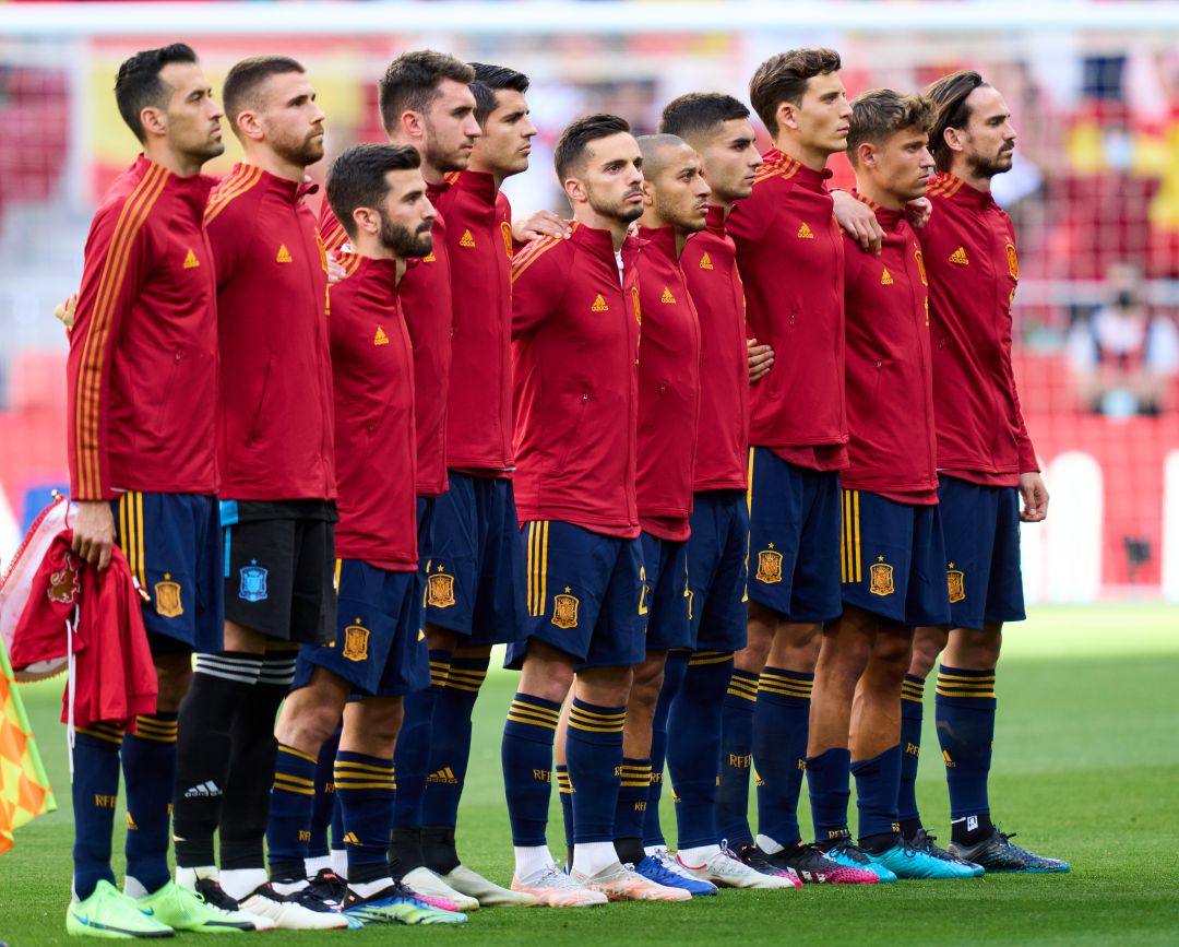 El equipo de la selección española, en el partido previo a la Eurocopa ante Portugal El equipo de la selección española, en el partido previo a la Eurocopa ante Portugal