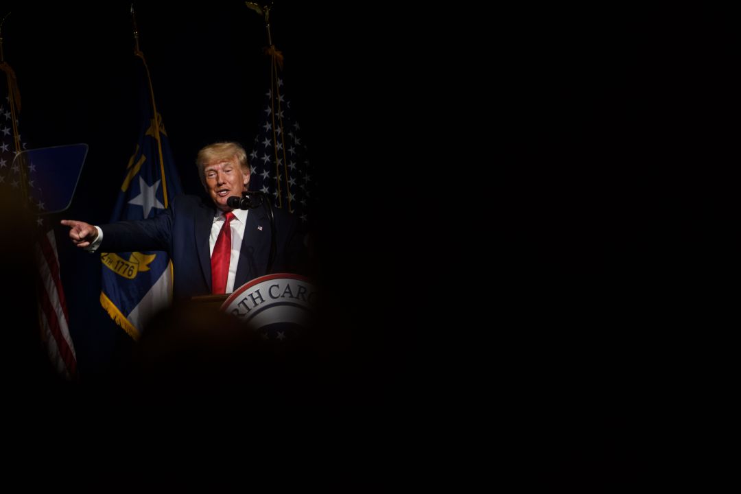 Donald Trump durante su mitin en una convención del Partido Republicano en Carolina del Norte Donald Trump durante su mitin en una convención del Partido Republicano en Carolina del Norte