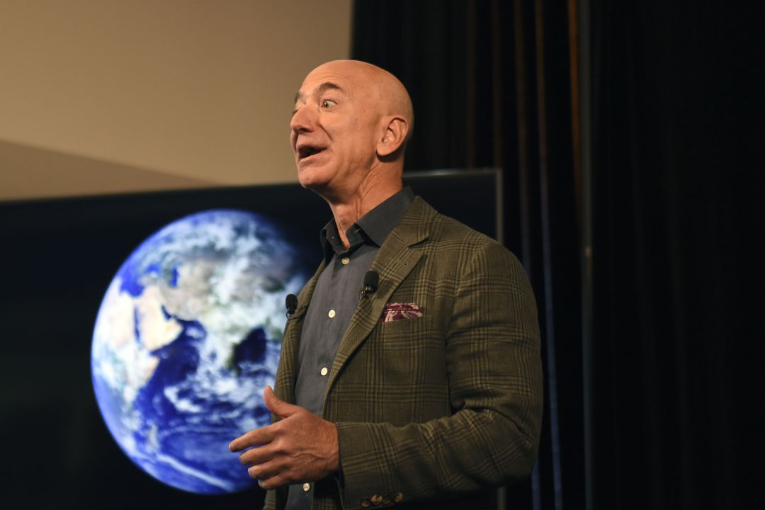 Jeff Bezos durante una conferencia en septiembre de 2019. Jeff Bezos durante una conferencia en septiembre de 2019.