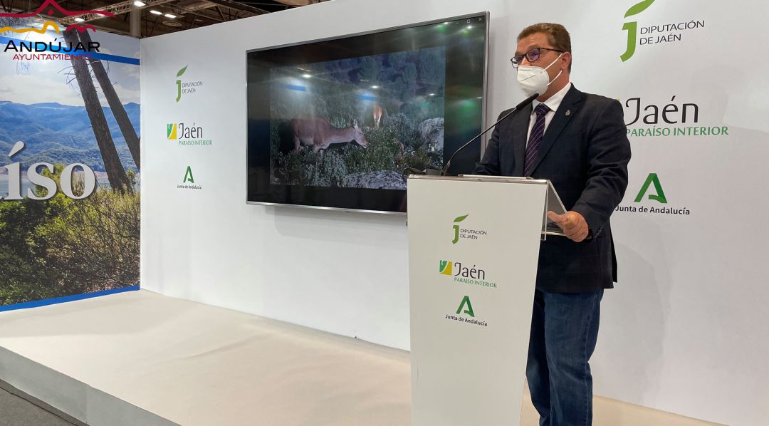 Paco Huertas, alcalde de Andújar, en Fitur 2021. Paco Huertas, alcalde de Andújar, en Fitur 2021.
