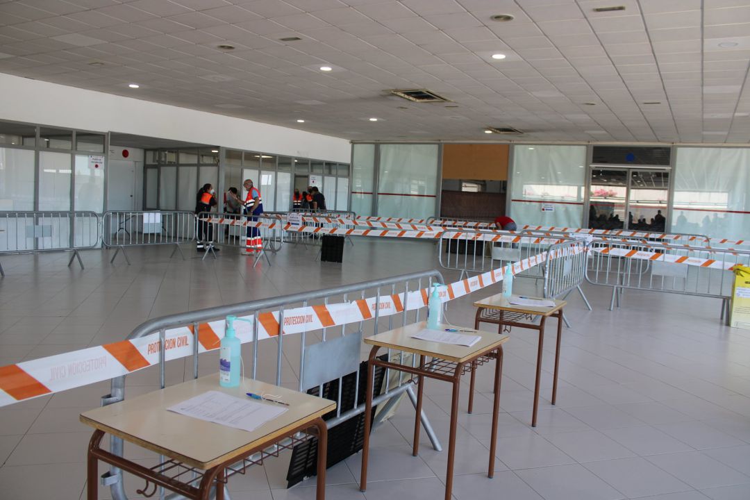 Instalación municipal en el recinto ferial habilitada como punto de vacunación Instalación municipal en el recinto ferial habilitada como punto de vacunación
