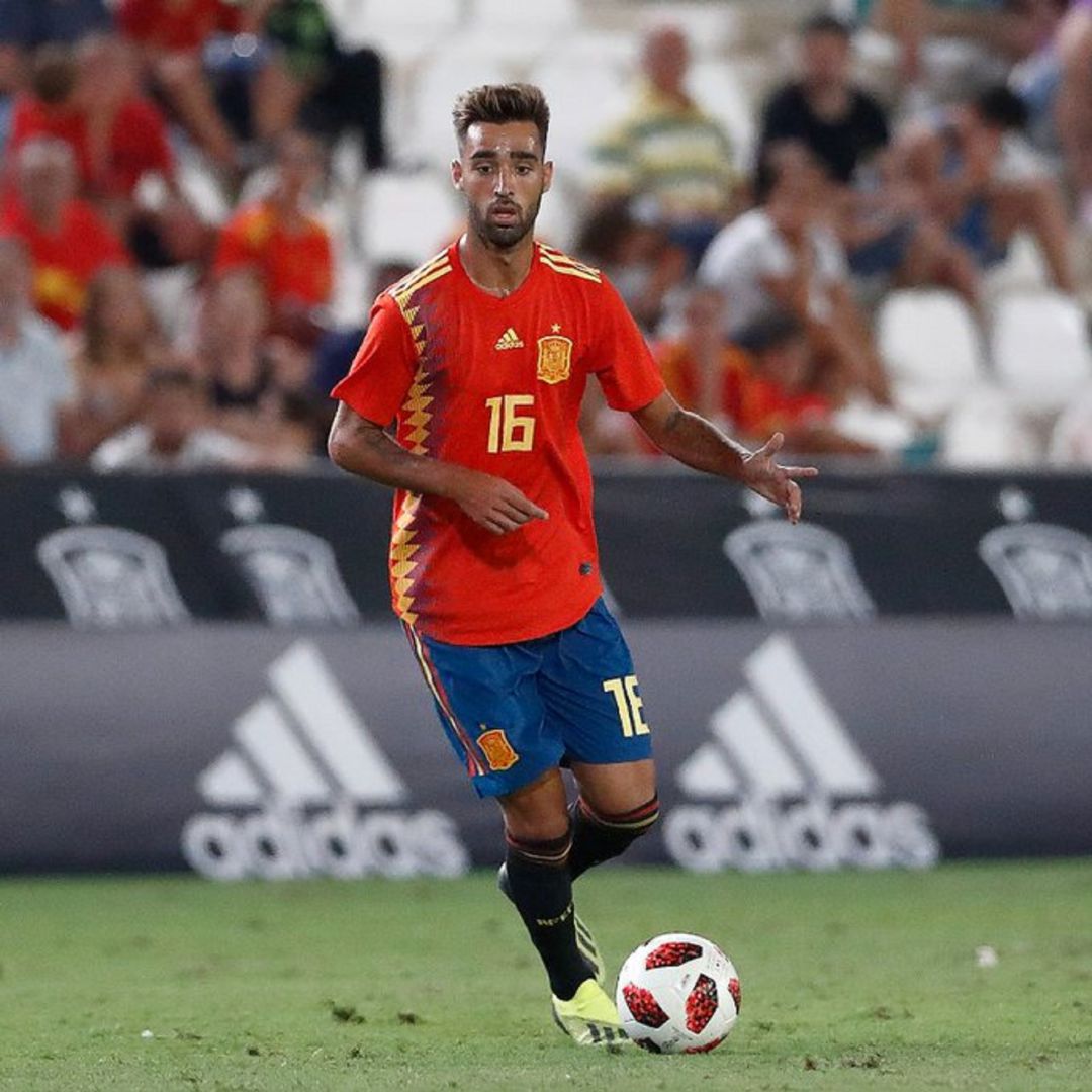 Brais en una convocatoria con España Brais en una convocatoria con España