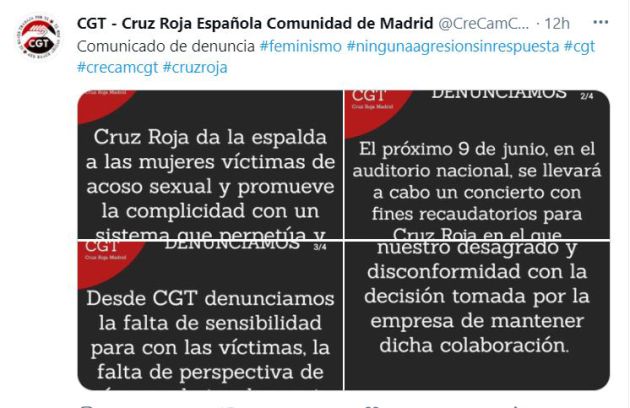 Cuenta de Twitter de CGT-Cruz Roja Cuenta de Twitter de CGT-Cruz Roja