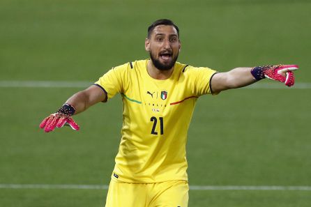 Donnarumma durante un partido con la selección italiana Donnarumma durante un partido con la selección italiana