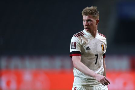 De Bruyne durante un partido con la selección belga De Bruyne durante un partido con la selección belga