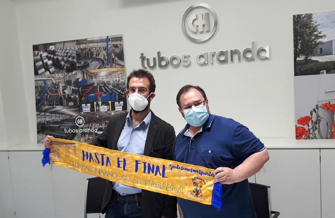 Borja Chinchurreta (i), gerente de Tubos Aranda y Eusebio Martín, presidente del Villa de Aranda. Borja Chinchurreta (i), gerente de Tubos Aranda y Eusebio Martín, presidente del Villa de Aranda.