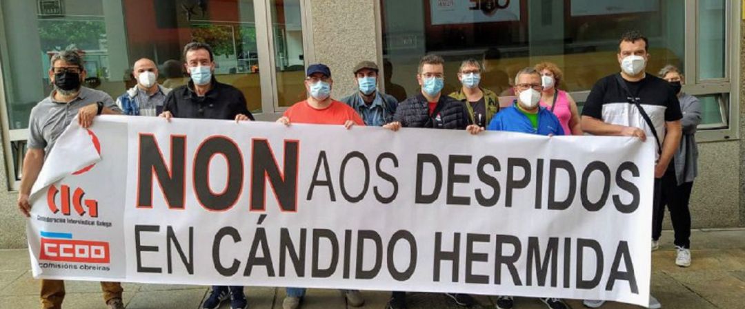 Concentración de trabajadores de Cándido Hermida Concentración de trabajadores de Cándido Hermida