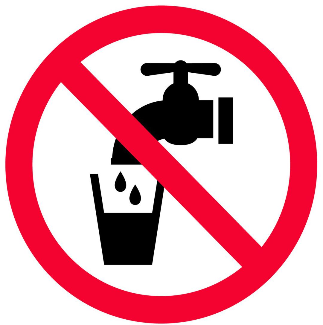 Auga non potable Auga non potable
