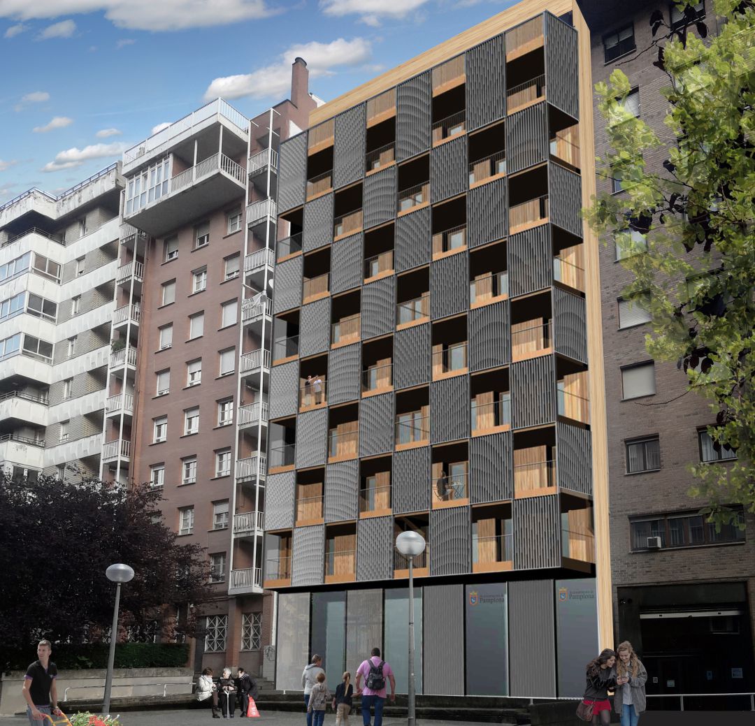 El Gobierno de Navarra firma con el Ayuntamiento de Pamplona un convenio para promover en el barrio de Azpilagaña un bloque de 36 apartamentos de alquiler para personas mayores El Gobierno de Navarra firma con el Ayuntamiento de Pamplona un convenio para promover en el barrio de Azpilagaña un bloque de 36 apartamentos de alquiler para personas mayores