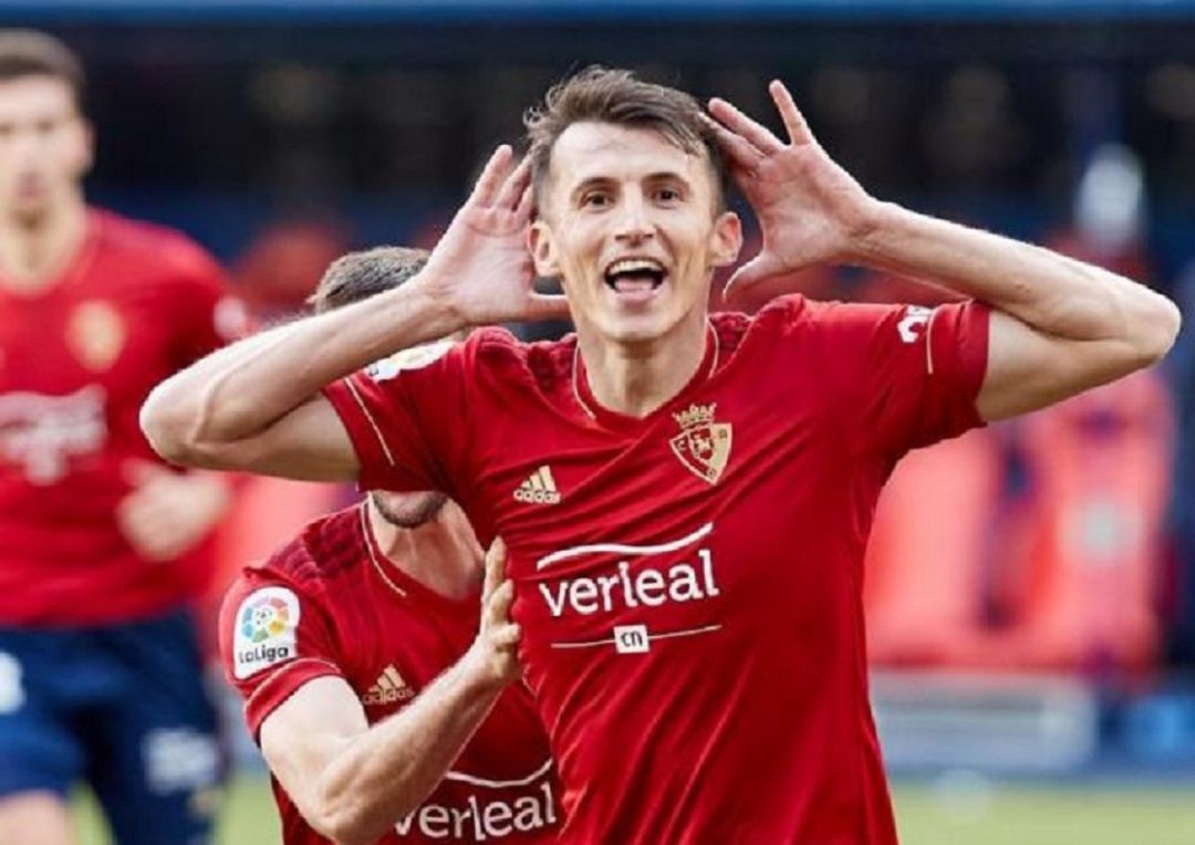 Budimir celebrando un gol en el Sadar Budimir celebrando un gol en el Sadar