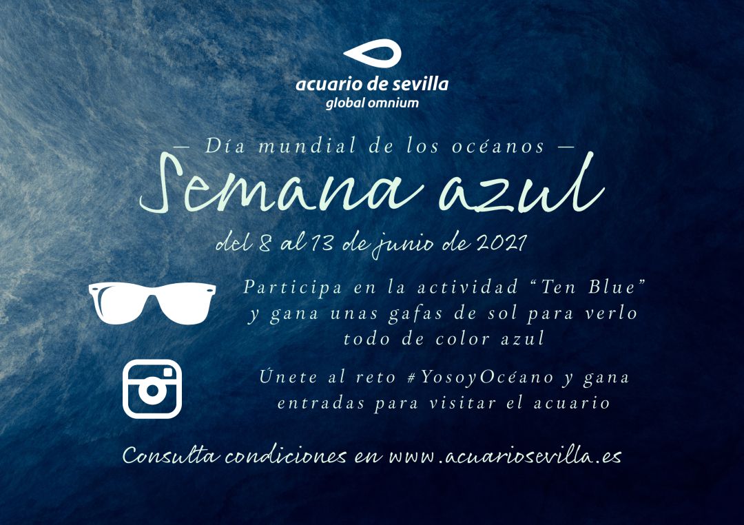 Cartelería del Acuario de Sevilla con motivo de su Semana Azul Cartelería del Acuario de Sevilla con motivo de su Semana Azul