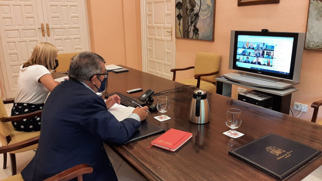 Reunión telemática de la Subdelegación del Gobierno y las Fuerzas y Cuerpos de Seguridad para la Eurocopa. Reunión telemática de la Subdelegación del Gobierno y las Fuerzas y Cuerpos de Seguridad para la Eurocopa.