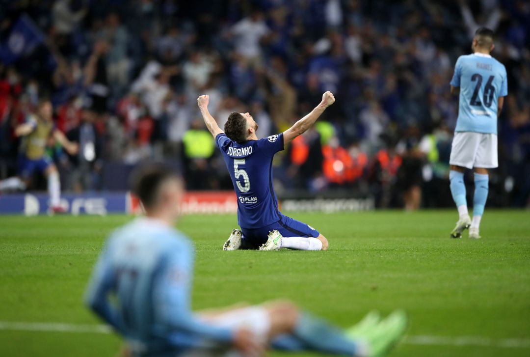 Jorginho, tras la finalización de la final de la Champions entre el Manchester City y el Chelsea. Jorginho, tras la finalización de la final de la Champions entre el Manchester City y el Chelsea.