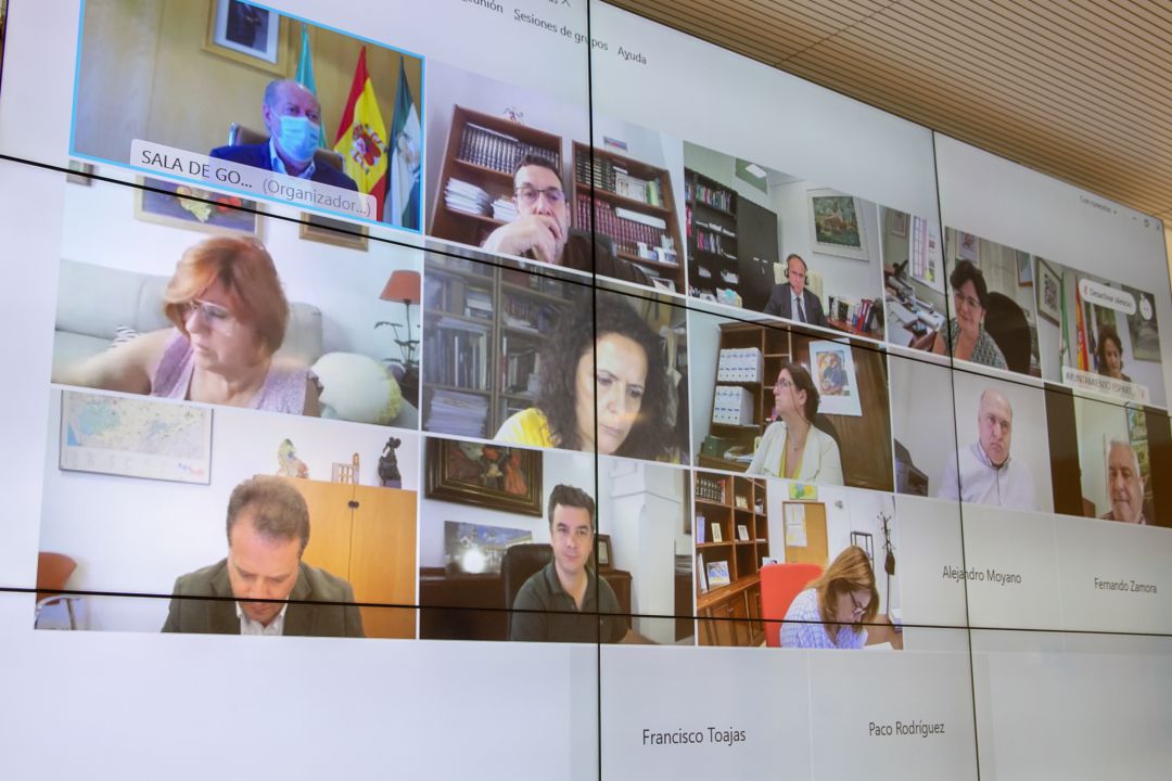 Instante de la celebración de la Junta de Gobierno de la Diputación Instante de la celebración de la Junta de Gobierno de la Diputación