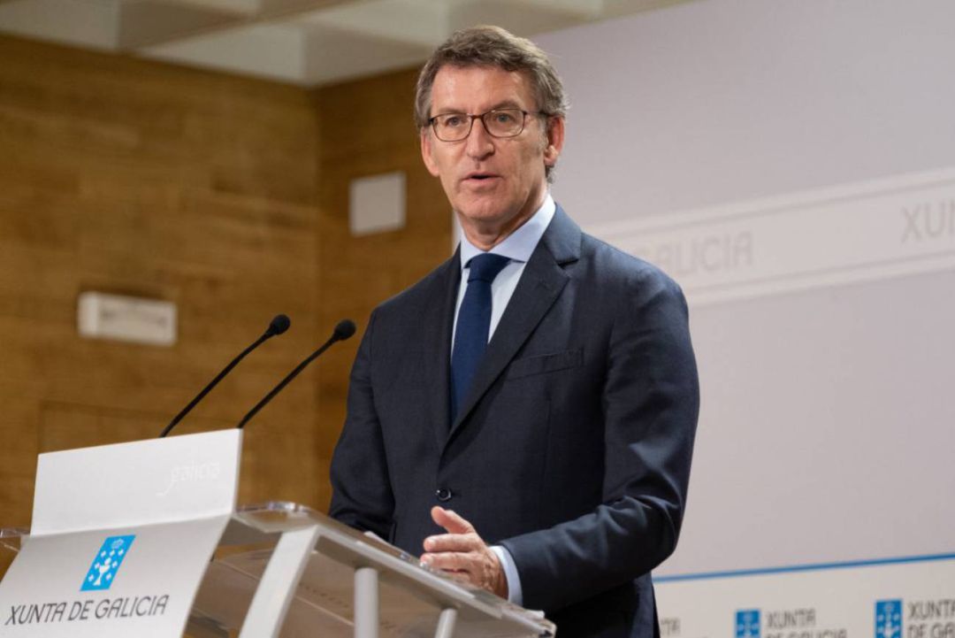 Alberto Núñez Feijóo en rueda de prensa Alberto Núñez Feijóo en rueda de prensa