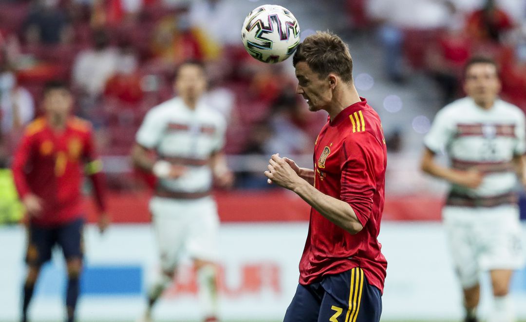 Diego Llorente, durante el amistoso entre España y Portugal del pasado viernes Diego Llorente, durante el amistoso entre España y Portugal del pasado viernes