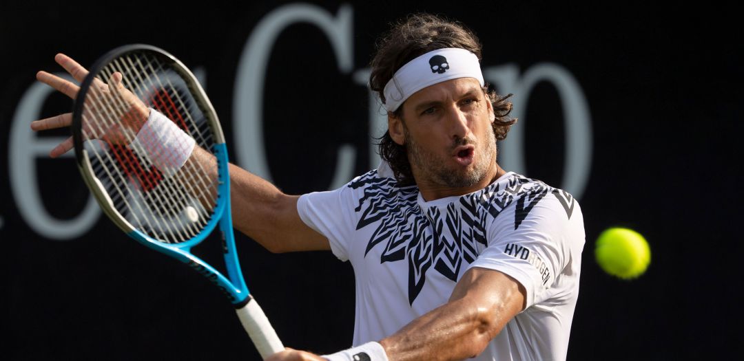Feliciano López, durante un partido de tenis Feliciano López, durante un partido de tenis