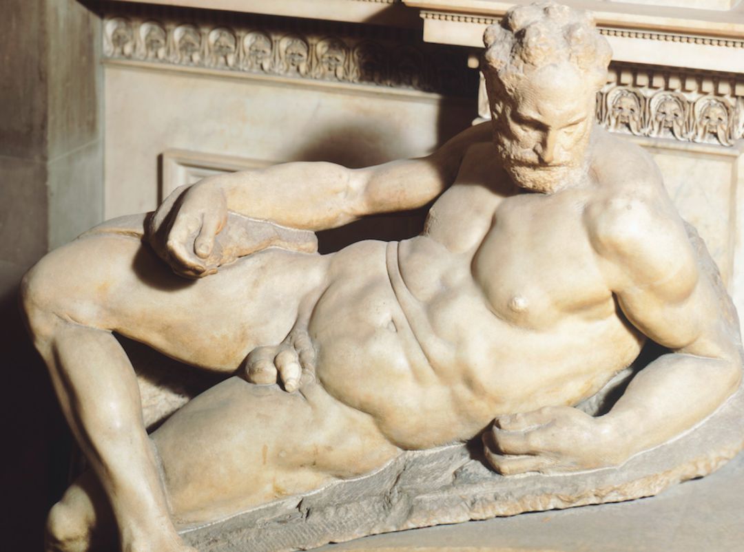 Detalle de la tumba de Lorenzo de Medici, de Miguel Ángel. Detalle de la tumba de Lorenzo de Medici, de Miguel Ángel.