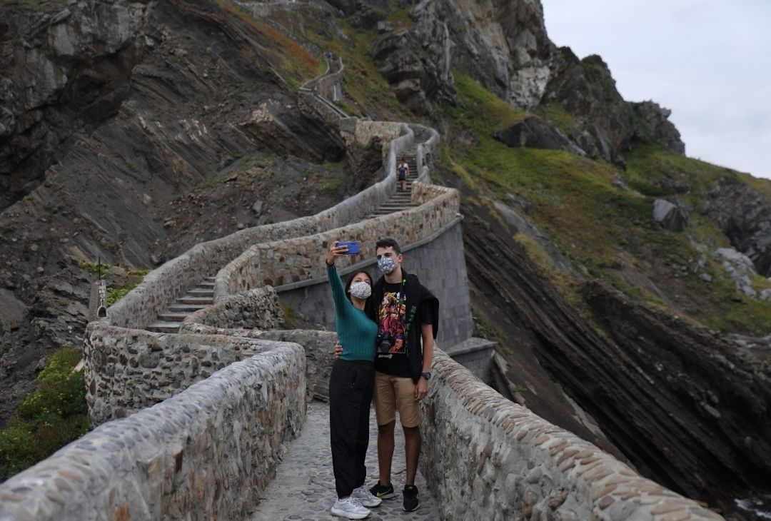 Comienza la desescalada en San Juan de Gaztelugatxe Comienza la desescalada en San Juan de Gaztelugatxe