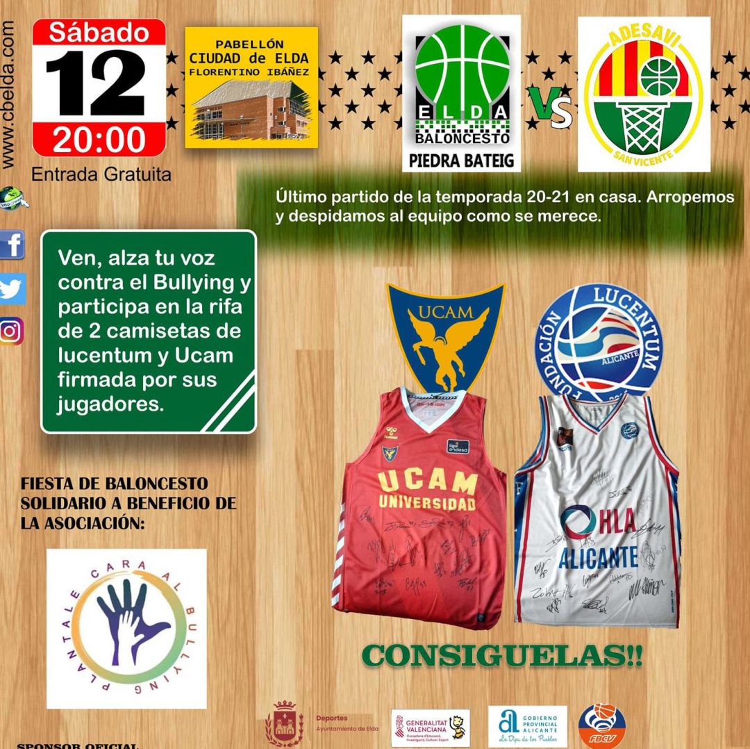 El C. B. Elda - Bateig Piedra Natural se despide de su afición con una fiesta solidaria El C. B. Elda - Bateig Piedra Natural se despide de su afición con una fiesta solidaria