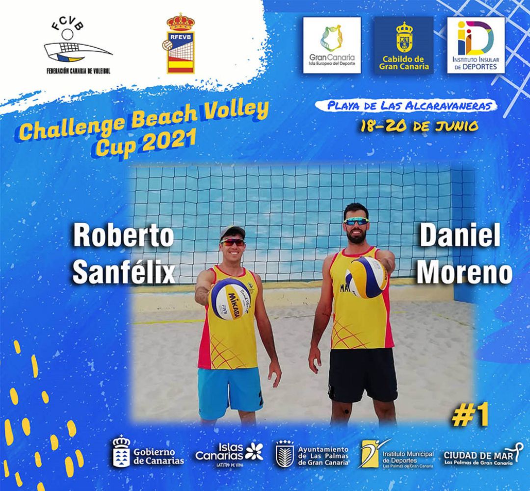 Robert Sanfélix y Dani Moreno encabezan el cuadro de la Challenge Beach Volley Cup Robert Sanfélix y Dani Moreno encabezan el cuadro de la Challenge Beach Volley Cup