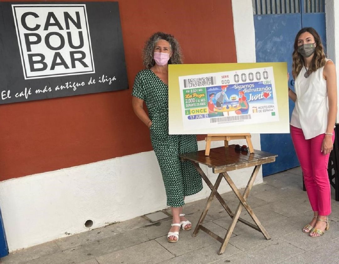 Un momento durante la presentación del cupón en Ibiza Un momento durante la presentación del cupón en Ibiza