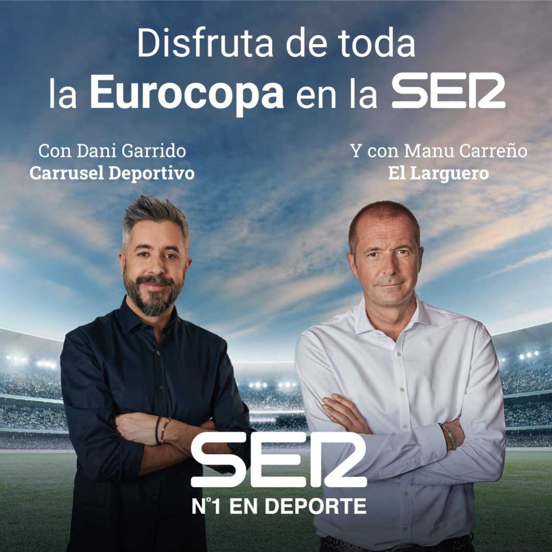 Dani Garrido, en Carrusel Deportivo, y Manu Carreño, en El Larguero, te traen toda la actualidad de la Eurocopa 2020. Dani Garrido, en Carrusel Deportivo, y Manu Carreño, en El Larguero, te traen toda la actualidad de la Eurocopa 2020.