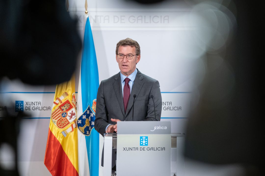 Feijóo en rueda de prensa Feijóo en rueda de prensa