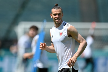 Gareth Bale durante el entrenamiento de Gales Gareth Bale durante el entrenamiento de Gales
