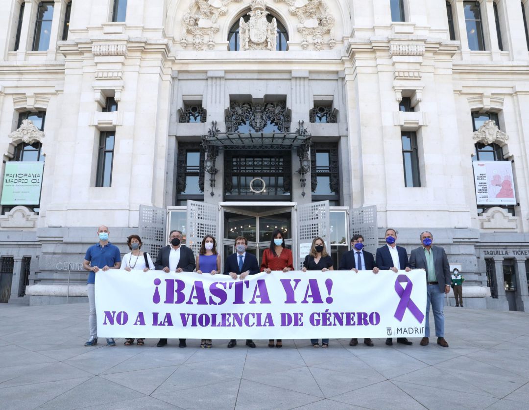 Concentración en Madrid contra la violencia machista. Concentración en Madrid contra la violencia machista.
