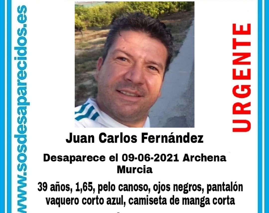 Buscan a un vecino de Archena desaparecido desde el miércoles Buscan a un vecino de Archena desaparecido desde el miércoles