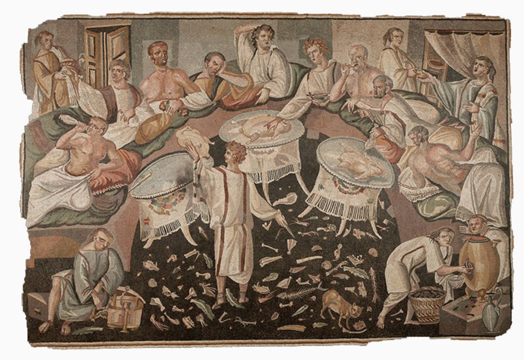 Imagen de un 'convivium' romano Imagen de un 'convivium' romano