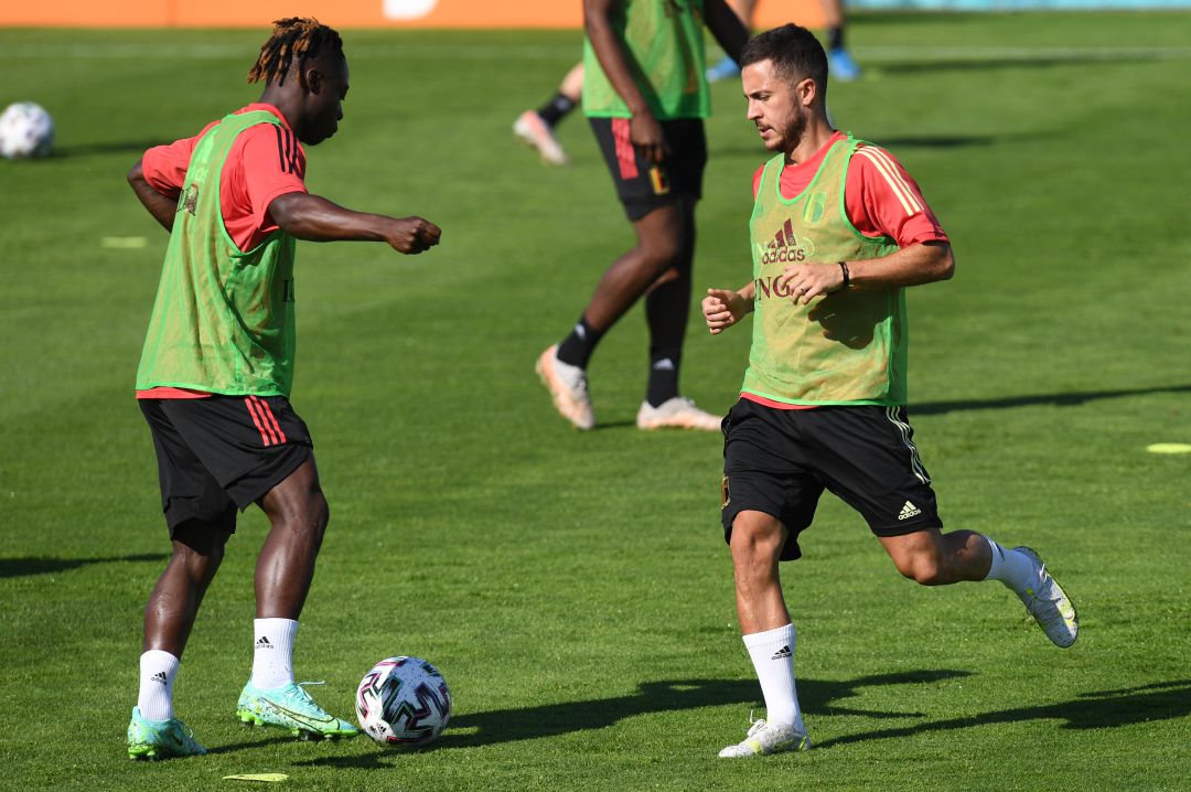 Eden Hazard en uno de los entrenamientos Eden Hazard en uno de los entrenamientos
