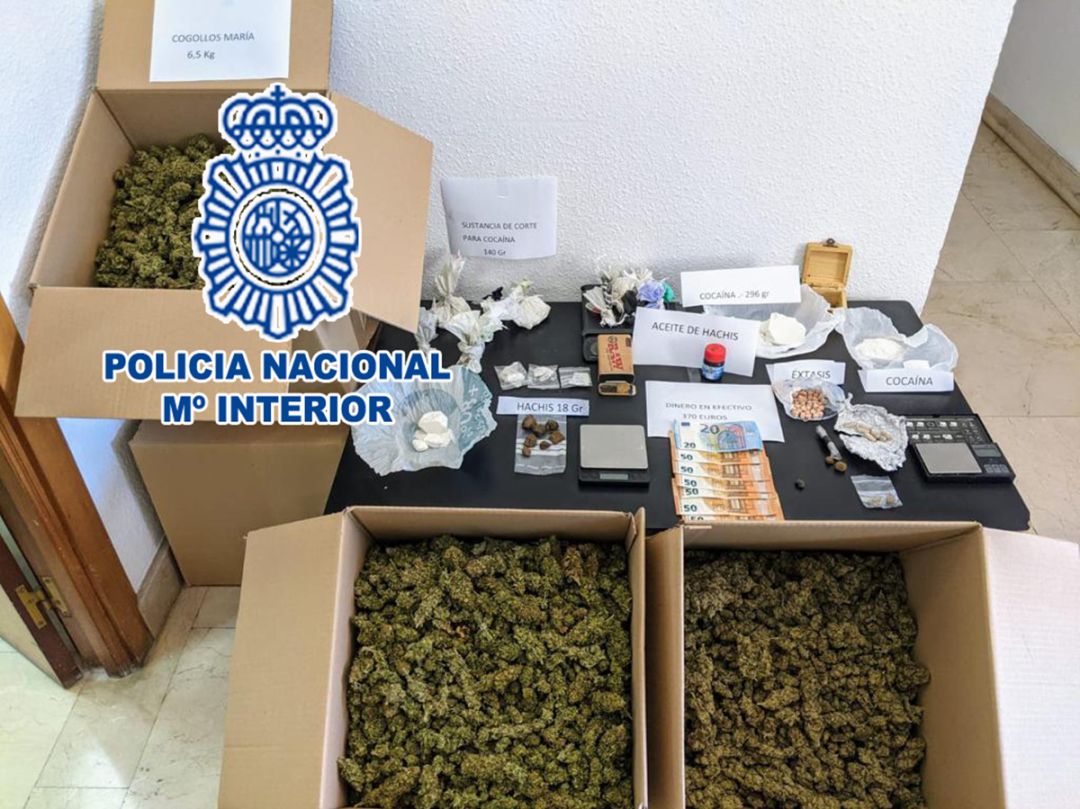 Material incautado por los agentes Material incautado por los agentes