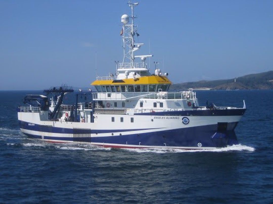 El buque del Instituto Oceanográfico Ángeles Alvariño. El buque del Instituto Oceanográfico Ángeles Alvariño.