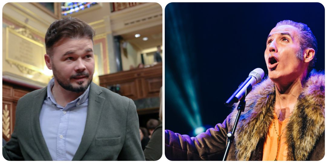 Gabriel Rufián (a la izquierda) y Pitingo (a la derecha) Gabriel Rufián (a la izquierda) y Pitingo (a la derecha)