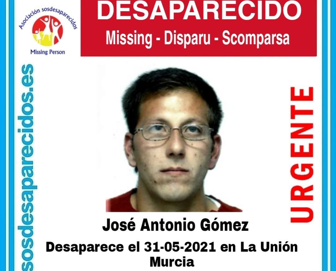Imagen del desaparecido en La Unión Imagen del desaparecido en La Unión