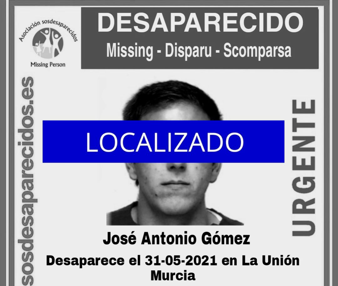 Localizado el hombre desaparecido en La Unión Localizado el hombre desaparecido en La Unión