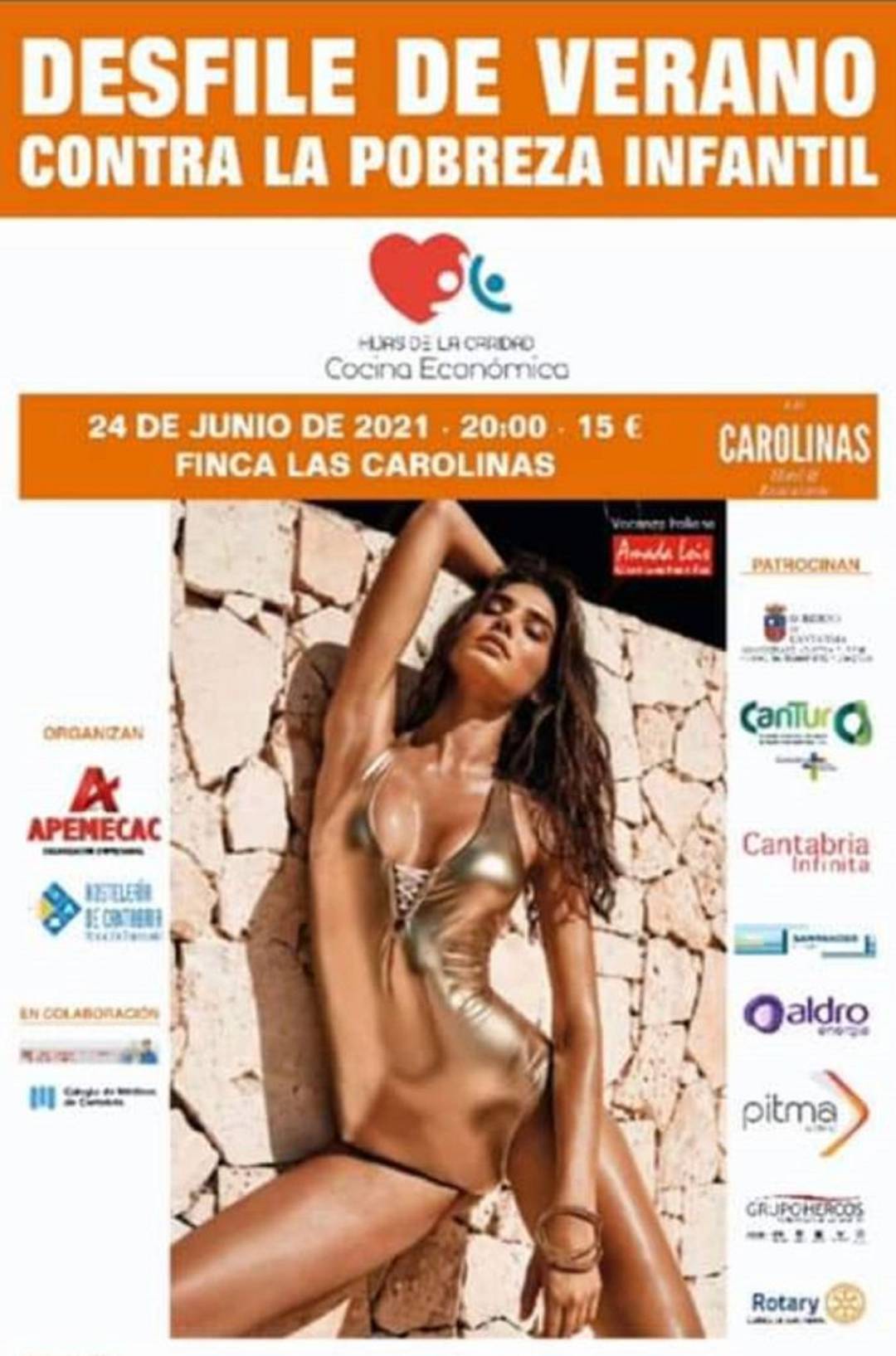 Cartel sexista empleado para anunciar el Desfile de Verano contra la pobreza infantil. Cartel sexista empleado para anunciar el Desfile de Verano contra la pobreza infantil.