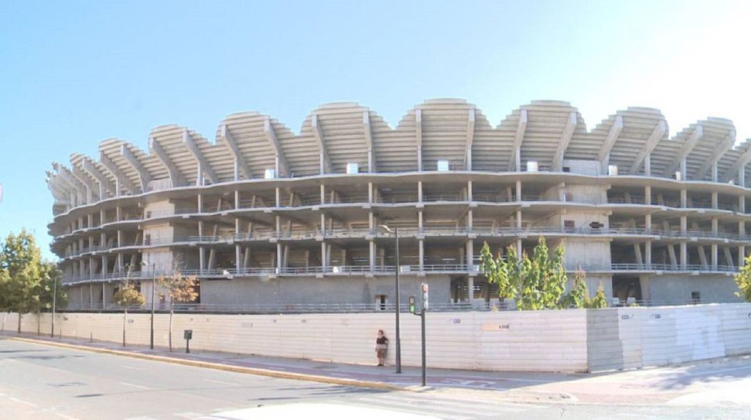 Foto de archivo de las obras del Nuevo Mestalla de València Foto de archivo de las obras del Nuevo Mestalla de València