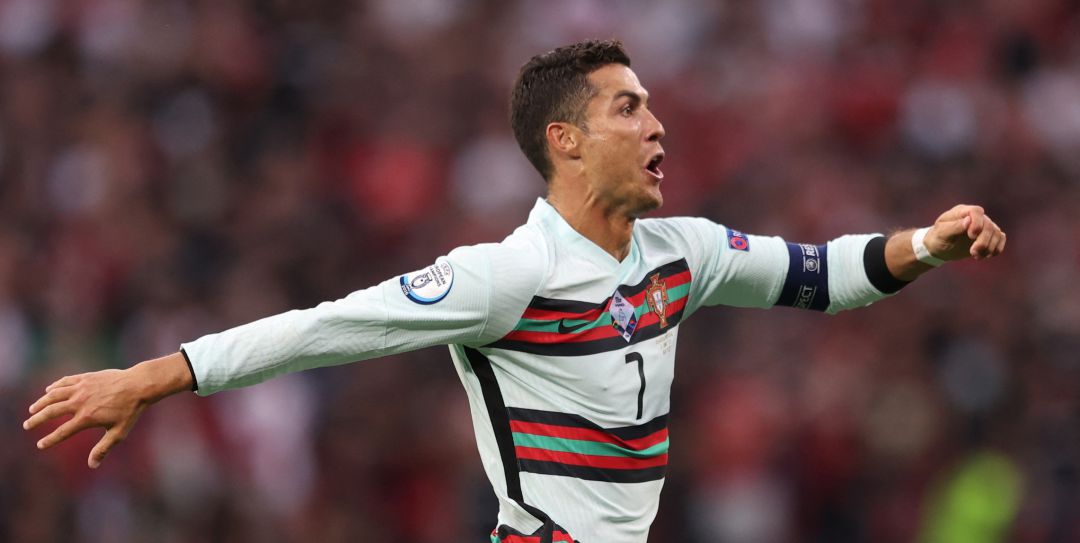 Cristiano Ronaldo celebra un gol ante Hungría Cristiano Ronaldo celebra un gol ante Hungría