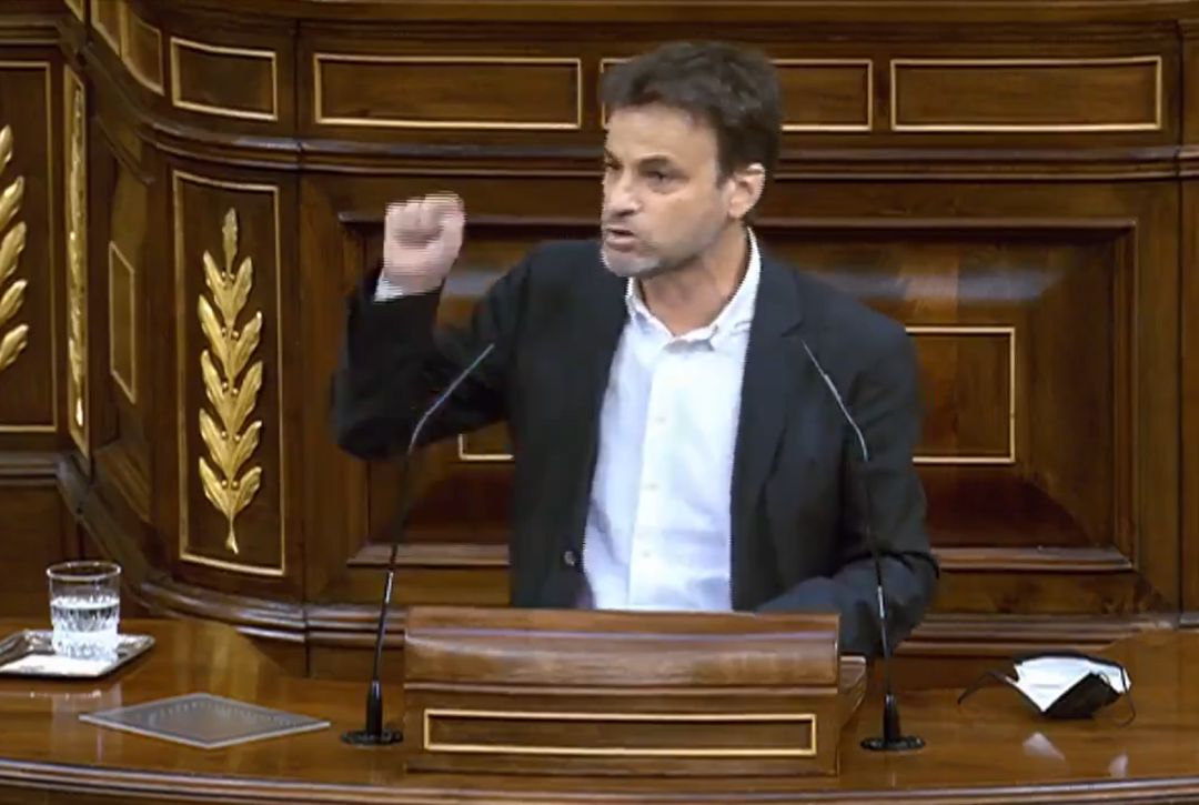 Jaume Asens, durante su intervención en el Congreso de los Diputados Jaume Asens, durante su intervención en el Congreso de los Diputados