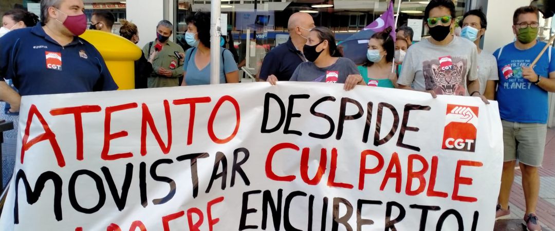 Concentración de trabajadores de ATENTO Concentración de trabajadores de ATENTO