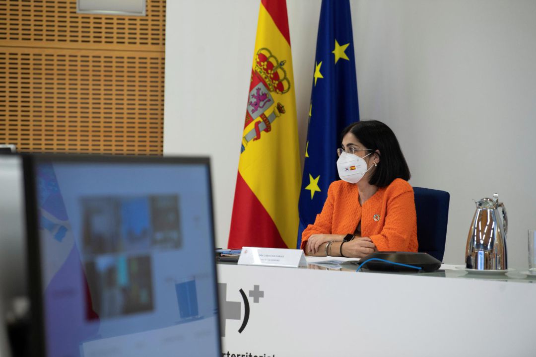 La ministra de Sanidad, Carolina Darias, durante la reunión del Consejo Interterritorial La ministra de Sanidad, Carolina Darias, durante la reunión del Consejo Interterritorial
