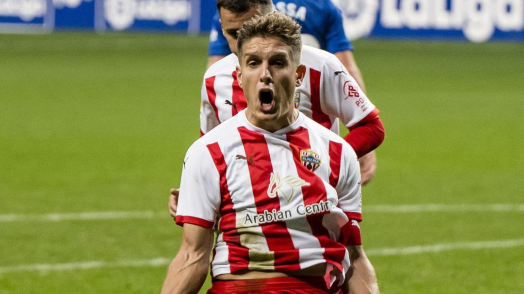 José Corpas celebra uno de sus 12 goles este año. Foto: LaLiga José Corpas celebra uno de sus 12 goles este año. Foto: LaLiga