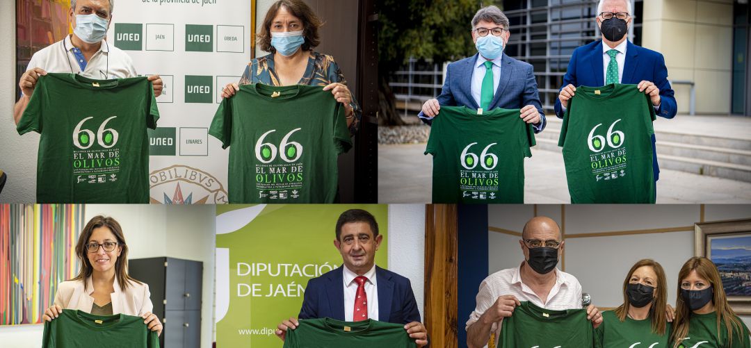 De izquierda a derecha y de arriba abajo: Manuel Valdivia, secretario de la UNED, María Luisa Grande, directora del centro asociado Andrés de Vandelvira de la UNED, Víctor Rodríguez, trabajador de Caja Rural, Juan Gallego, director de sucursales de Caja Rural de Jaén; la presidenta de Ferias Jaén, África Colomo, el presidente de la Diputación Provincial de Jaén, Francisco Reyes; Manuel Palomo, director de Radio Jaén junto a Mari Ángeles Cañada y Ana González, miembros del equipo de publicidad de la emisora. De izquierda a derecha y de arriba abajo: Manuel Valdivia, secretario de la UNED, María Luisa Grande, directora del centro asociado Andrés de Vandelvira de la UNED, Víctor Rodríguez, trabajador de Caja Rural, Juan Gallego, director de sucursales de Caja Rural de Jaén; la presidenta de Ferias Jaén, África Colomo, el presidente de la Diputación Provincial de Jaén, Francisco Reyes; Manuel Palomo, director de Radio Jaén junto a Mari Ángeles Cañada y Ana González, miembros del equipo de publicidad de la emisora.