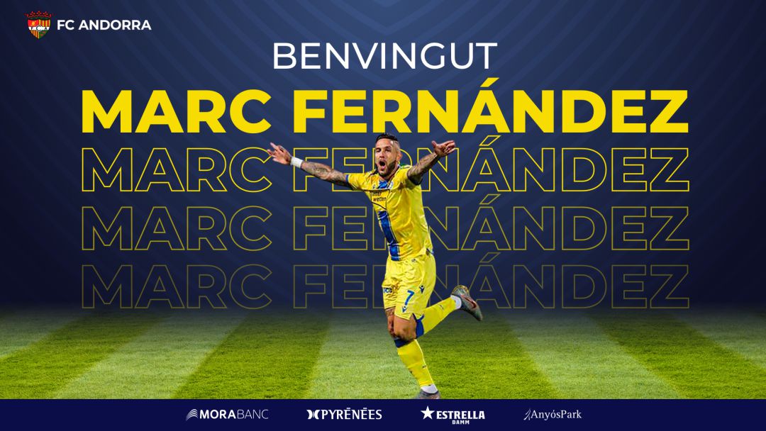 El FC Andorra fitxa l'extrem Marc Fernández El FC Andorra fitxa l'extrem Marc Fernández