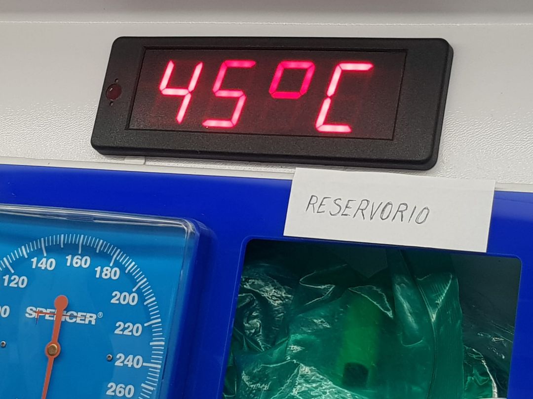 Termómetro de las ambulancias de Úbeda que alcanzan elevadas temperaturas Termómetro de las ambulancias de Úbeda que alcanzan elevadas temperaturas